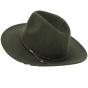 Fedora Hat Felt Wool Venice Khaki Green - Traclet