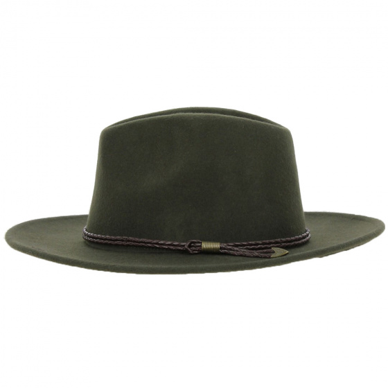 Chapeau Fedora feutre laine Venise Vert Kaki - Traclet Chapeau Fedora feutre laine Venise Vert Kaki - Traclet