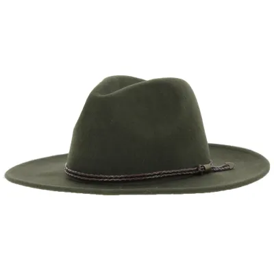 Chapeau Fedora feutre laine Venise Vert Kaki - Traclet Référence : 14317 | Chapellerie Traclet