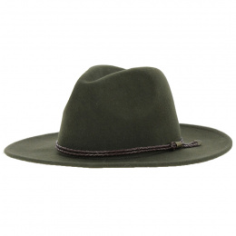 Fedora Hat Felt Wool Venice Khaki Green - Traclet