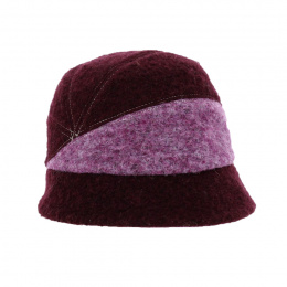 Purple boiled wool hat - Traclet