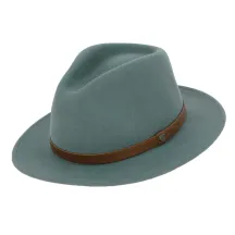 Chapeau Fedora Messer Feutre Laine Vert Amande - Brixton Reference : 17351 | Chapellerie Traclet