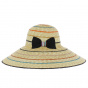 Iris Wide Brim Natural Straw Sun Hat - Traclet