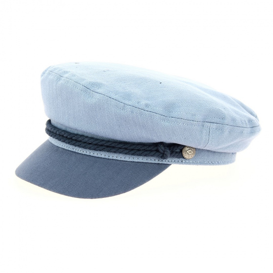 Brown Cotton Flower Fiddler Marine Cap - Brixton