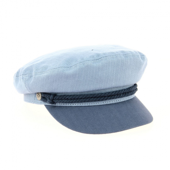 Brown Cotton Flower Fiddler Marine Cap - Brixton