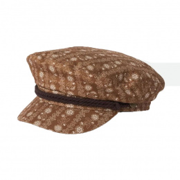 Brown Cotton Flower Fiddler Marine Cap - Brixton