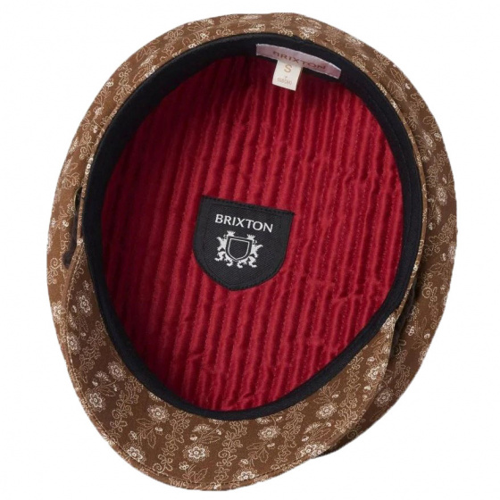 Brown Cotton Flower Fiddler Marine Cap - Brixton