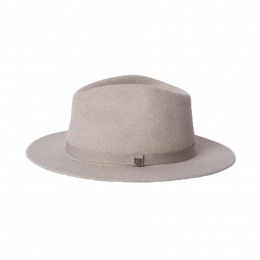 Messer Wool Felt Fedora Hat Mouse gray - Brixton
