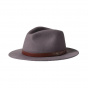 Grey Fedora Messer Hat - Brixton