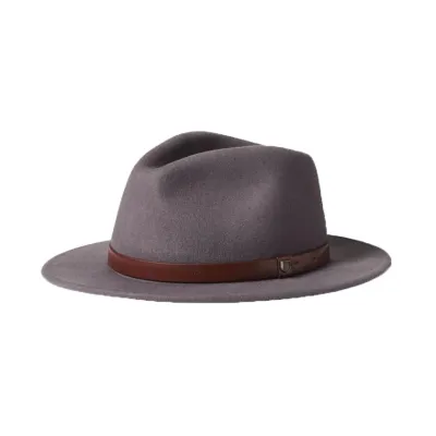 Chapeau Messer Fedora Gris - Brixton Reference : 18280 | Chapellerie Traclet