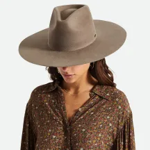 Chapeau Traveller Primrose Feutre Laine Taupe - Brixton Reference : 18281 | Chapellerie Traclet