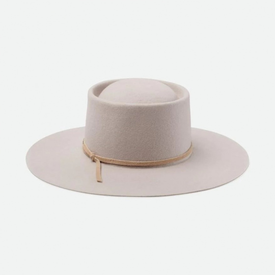 Chapeau Canotier Vale Feutre Beige - Brixton