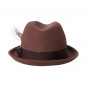 Brown Gain Wool Felt Trilby Hat - Brixton