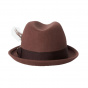 Gain Brown Wool Felt Trilby Hat - Brixton