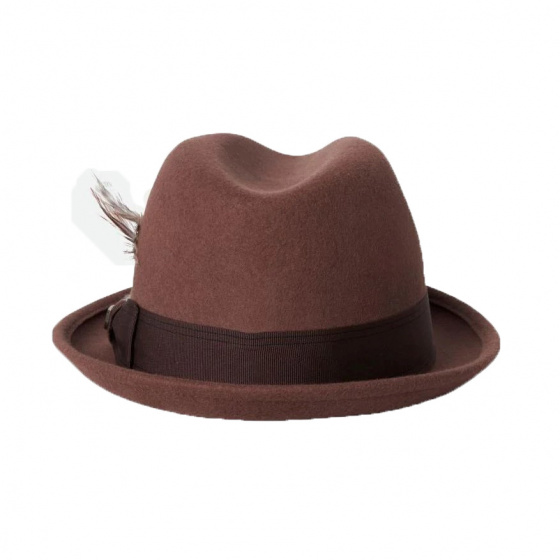 Chapeau Trilby Gain Marron Feutre Laine - Brixton