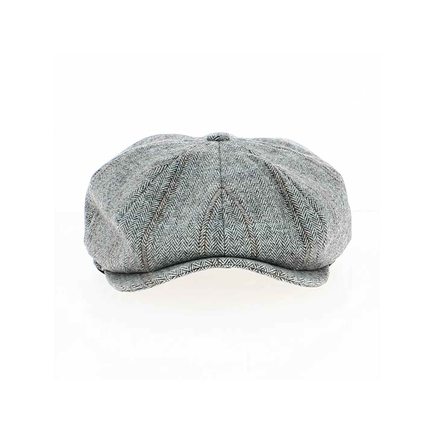 Casquette Gavroche Brood Baggy à Chevrons Gris Clair - Brixton