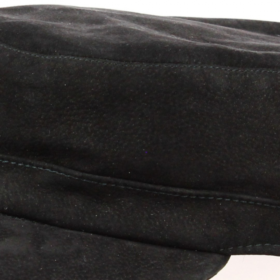 Black Leather Cuban Cap - City Sport Black Leather Cuban Cap - City Sport