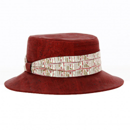 Women's Red Cork Paule Hat - Crambes