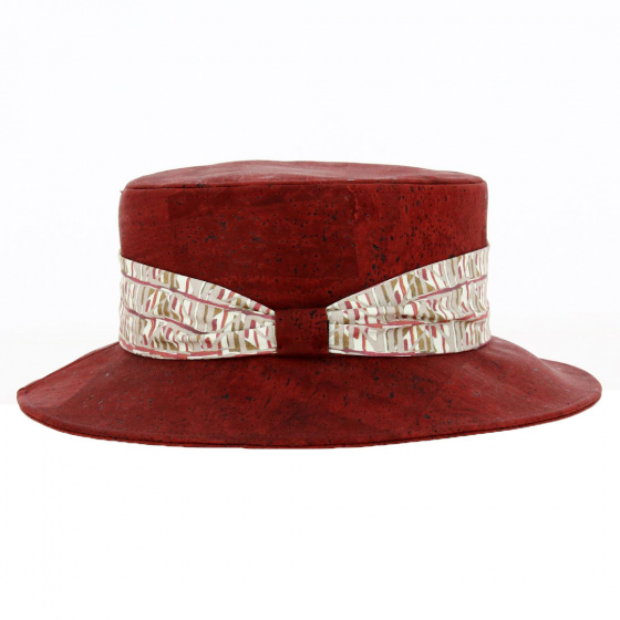 Chapeau Femme Paule Liège Rouge - Crambes