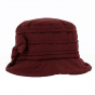 Burgundy Wool Waterproof Rain Hat - Traclet