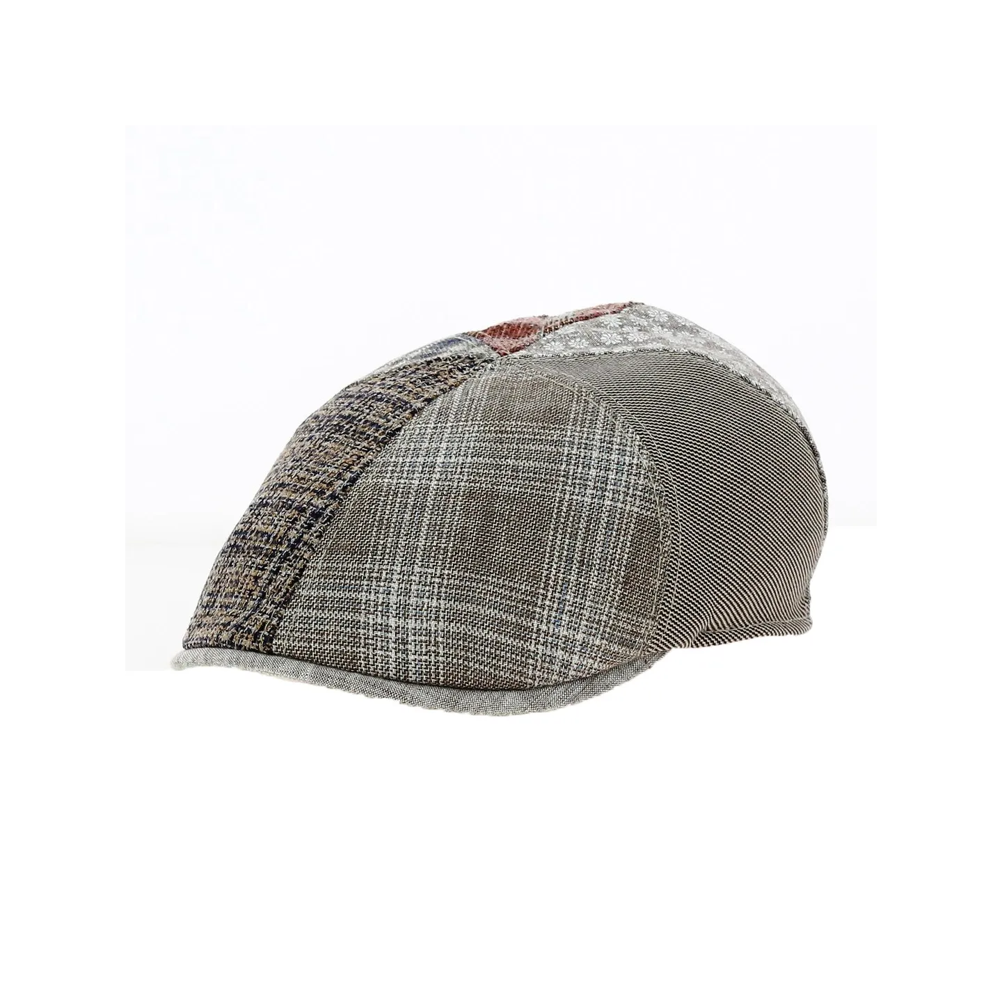 Casquette Bombée Patchwork Lin et Coton - Traclet Reference : 11719 | Chapellerie Traclet