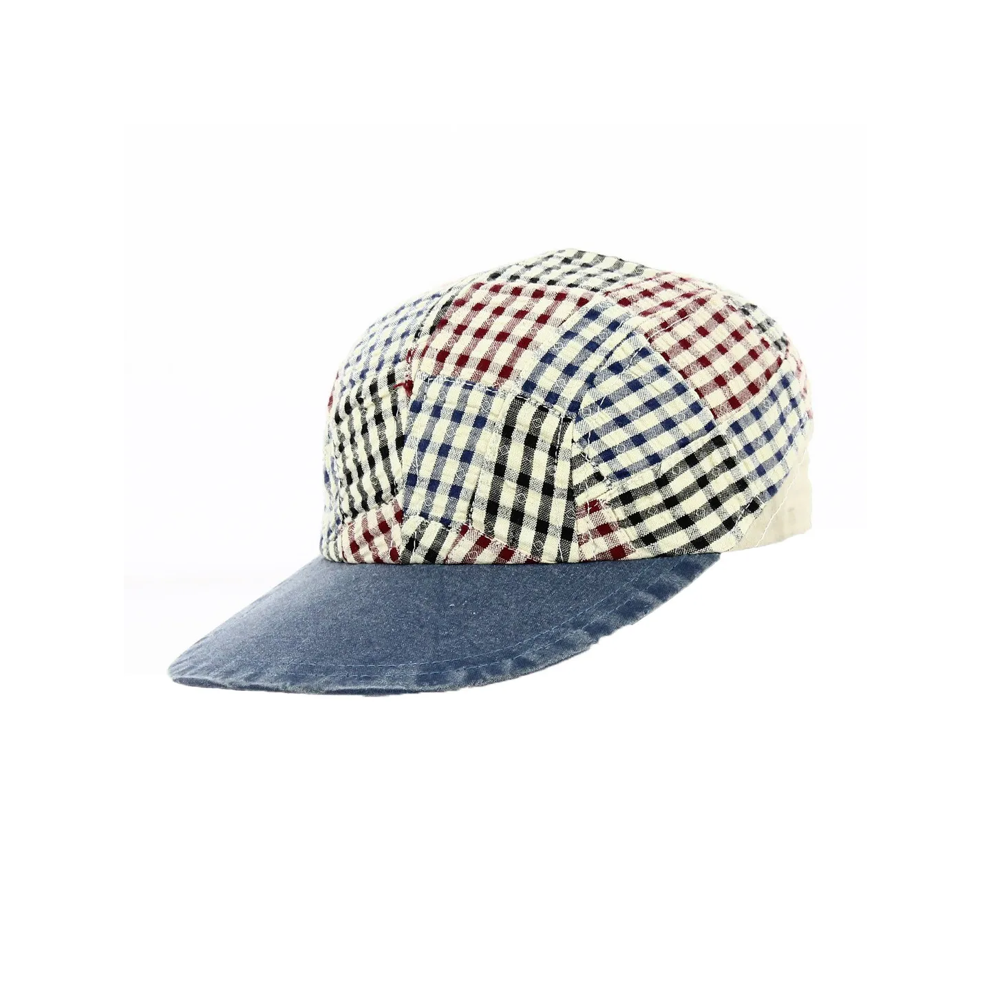 Casquette Baseball Carreaux rouge et bleu - Torpedo Reference : 18330 | Chapellerie Traclet