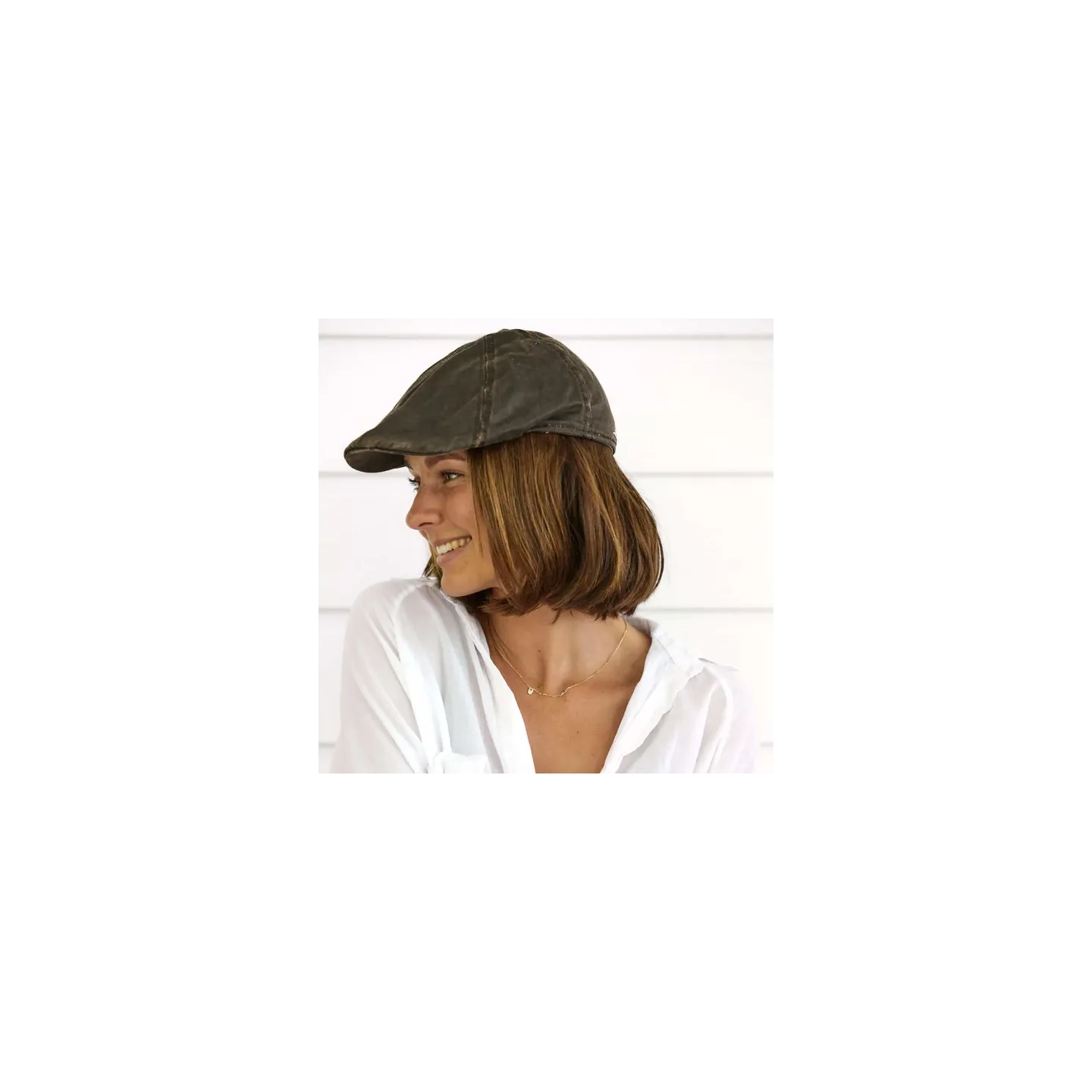 Casquette Plate Merrick Newsboy Marron Coton- Conner Hats Reference : 10526 | Chapellerie Traclet