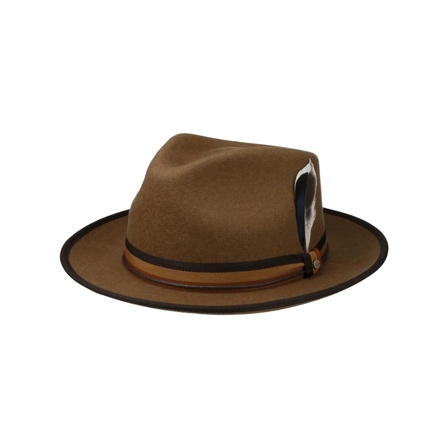 Chapeau Fedora Feutre Laine Cognac - Stetson Reference : 18338 | Chapellerie Traclet