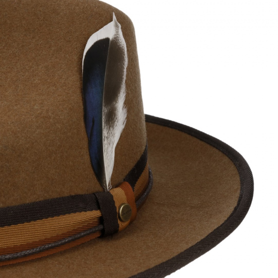 Chapeau Fedora Feutre Laine Cognac - Stetson