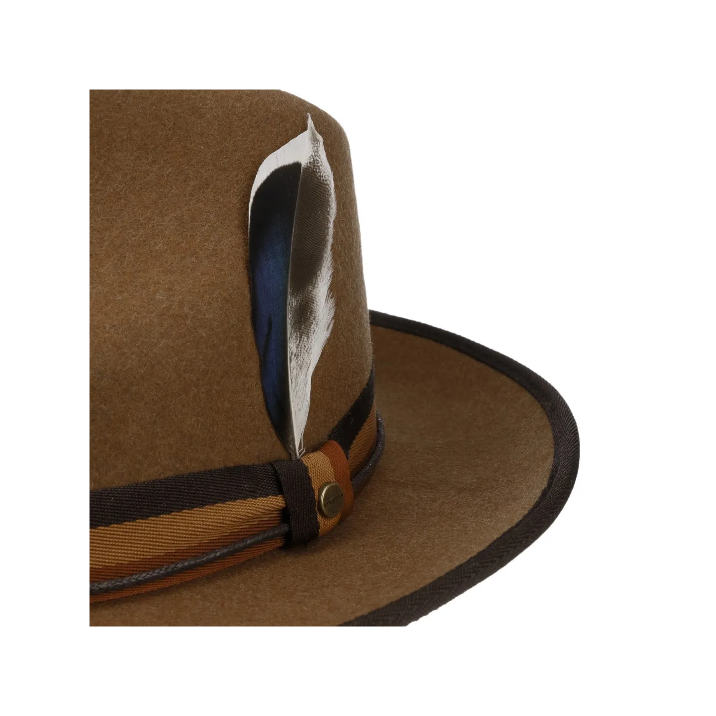 Chapeau Fedora Feutre Laine Cognac - Stetson Reference : 18338 | Chapellerie Traclet
