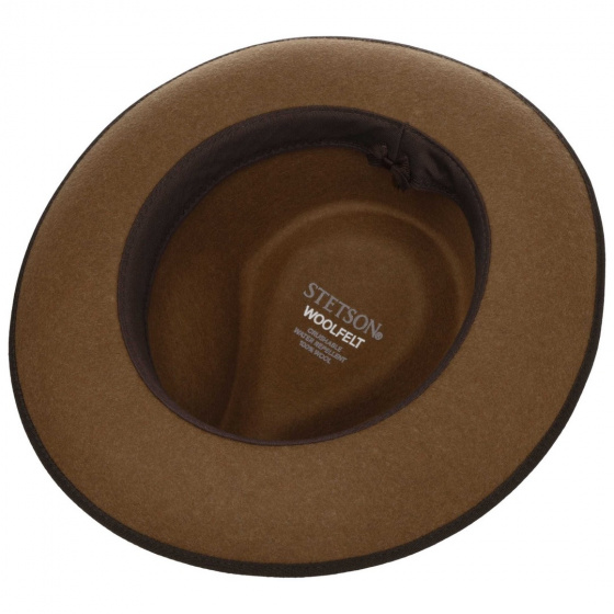 Chapeau Fedora Feutre Laine Cognac - Stetson
