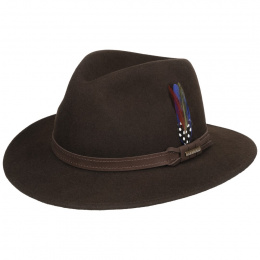 Kentucky Felt Wool Folding Brown Hat - Stetson