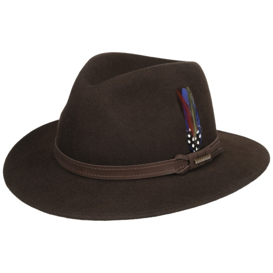 Kentucky Foldable Wool Felt Hat Brown - Stetson