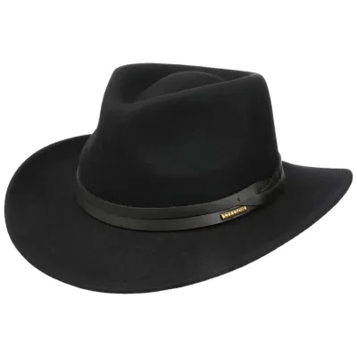 Western Wool Felt Hat Black - Stetson Reference: 18343 | Traclet Hat Shop
