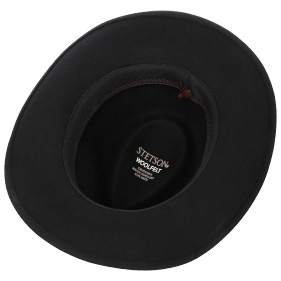 Chapeau Western Feutre laine Noir - Stetson Chapeau Western Feutre laine Noir - Stetson