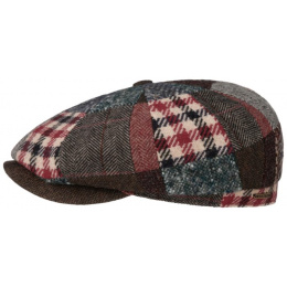 Hatteras Patchwork Wool Bordeaux Cap - Stetson