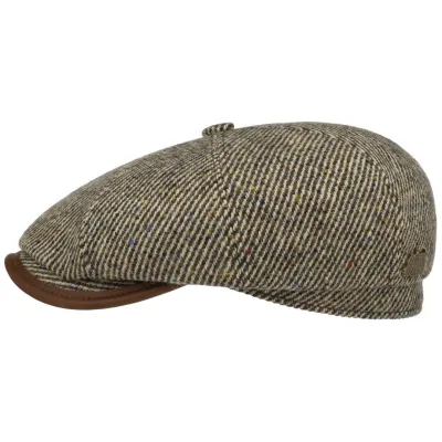 Casquette Hatteras Check Laine Marron - Stetson Reference : 18354 | Chapellerie Traclet