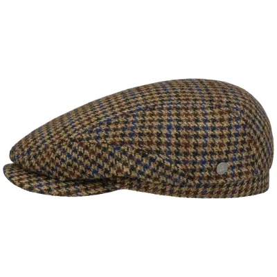 Brown Virgin Wool Harris Tweed Flat Cap - Lierys Reference: 18360 | Traclet Hat Shop