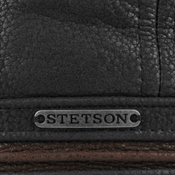 Redding Leather Cap with Ear Flaps Black - Stetson Redding Leather Cap with Ear Flaps Black - Stetson