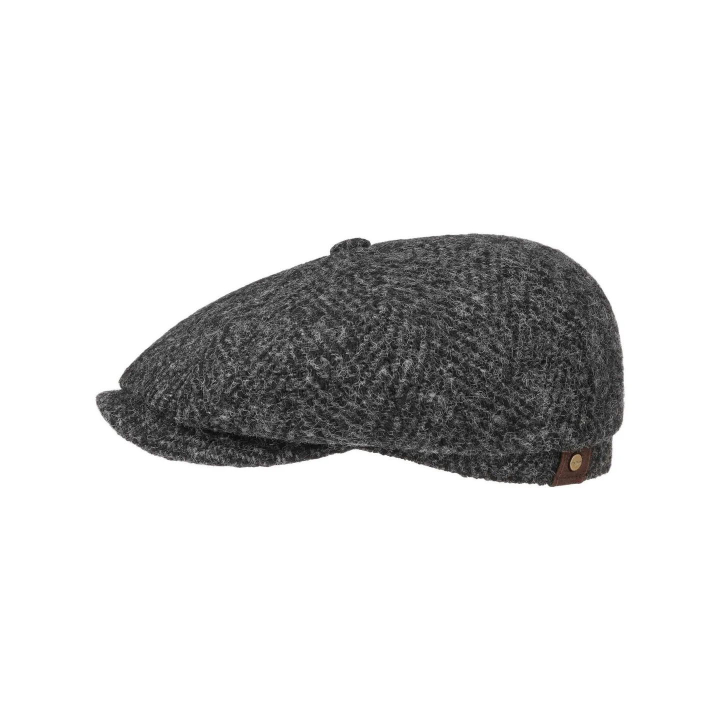 Grey Herringbone Hatteras cap - Stetson Reference: 2694 | Traclet Hat Shop