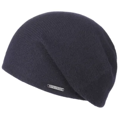 Navy Blue Shirley Cashmere Beanie - Stetson Reference: 9682 | Traclet Hat Shop