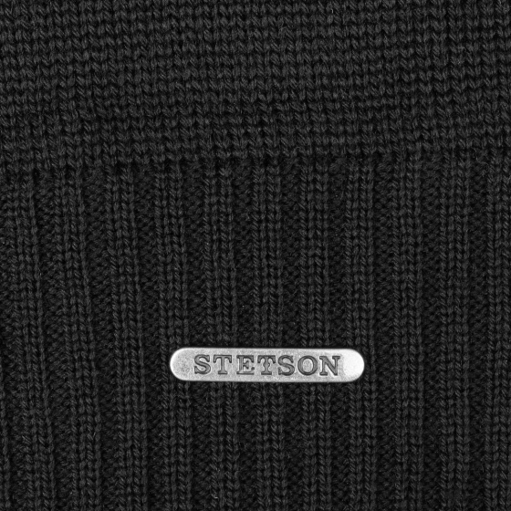 Long Black Wool Beanie - Stetson