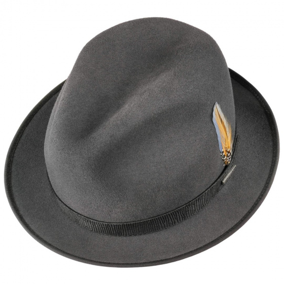 Wrentham Grey Wool Felt Player Hat - Stetson