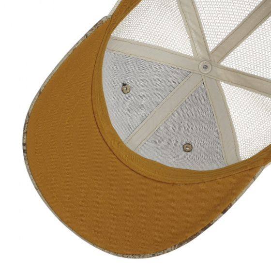 Stetson Beige Linen Jungle Trucker Cap