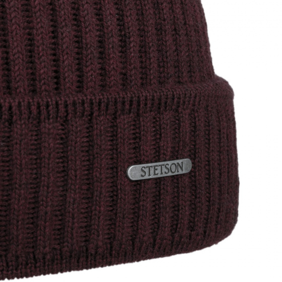 Bonnet Stetson- Parkman tricot Bordeaux Bonnet Stetson- Parkman tricot Bordeaux