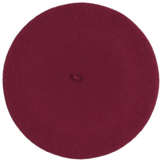 Burgundy Barascon Wool Beret - Traclet