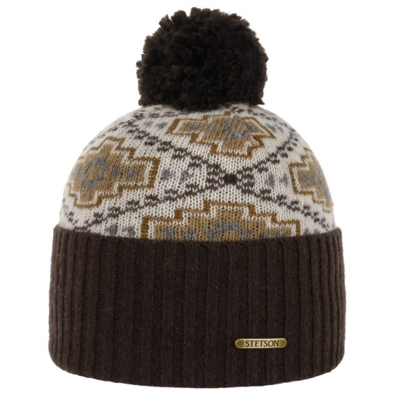 Navajo Wool Beanie Brown - Stetson