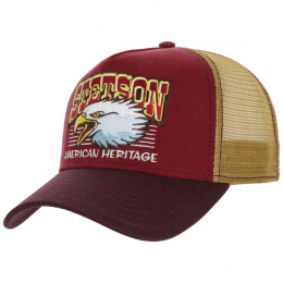 Stetson Eagle Burgundy Trucker Cap