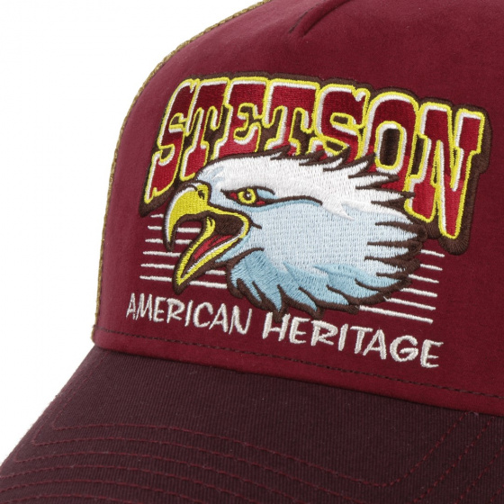 Stetson Eagle Burgundy Trucker Cap