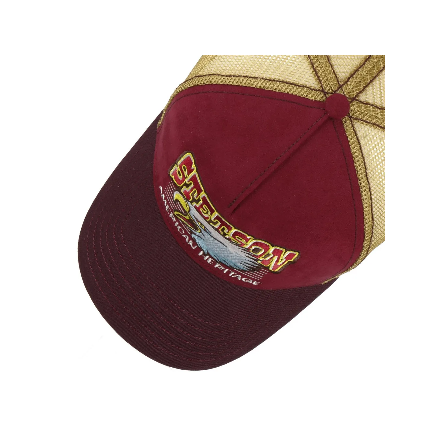 Stetson Eagle Burgundy Trucker Cap Reference: 18373 | Chapellerie Traclet